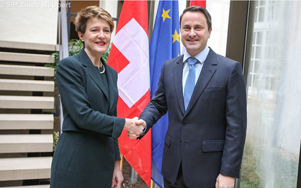 La présidente de la Confédération en visite officielle au Luxembourg, 26.02.2015