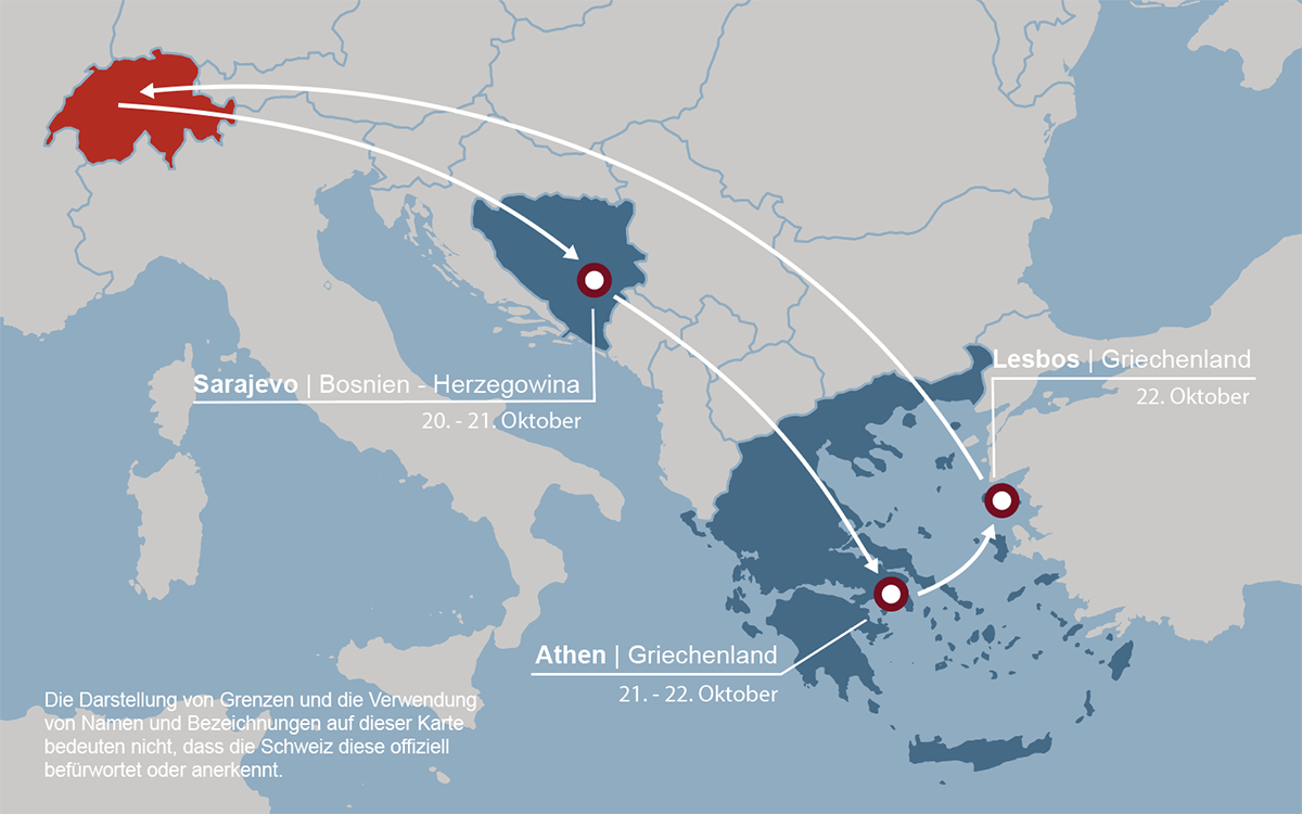 Karte Balkan-Reise DE