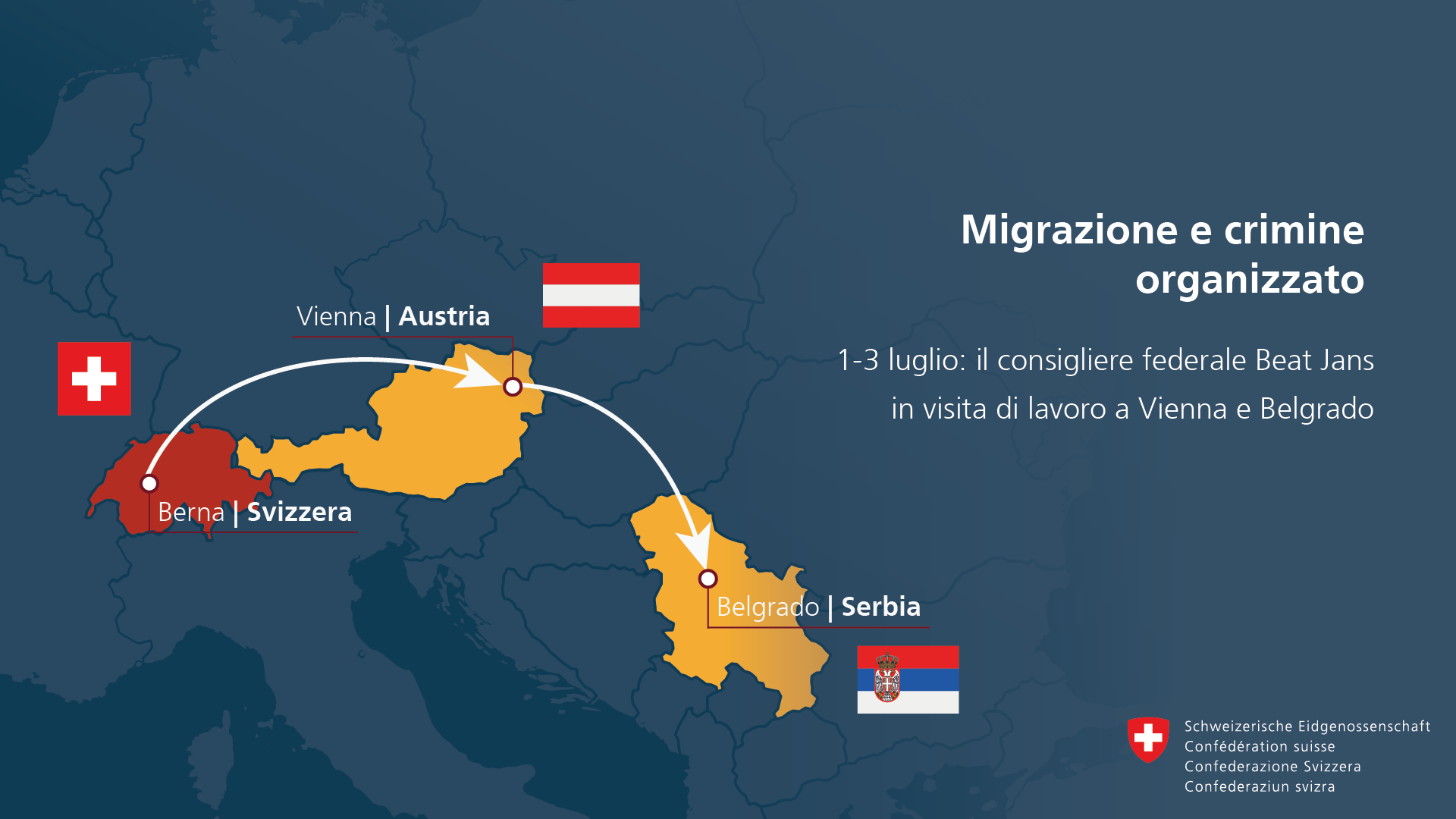 Berna, Svizzera / Vienna, Austria / Belgrado, Serbia - Migrazione e crimine organizzato