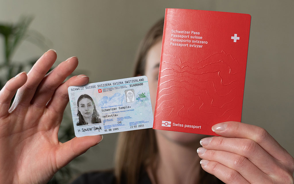 The Swiss passport and the identitiy card