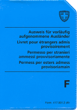 Livret F (pour étrangers admis provisoirement)